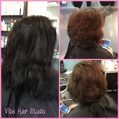 Before and After - Vibe Hair Studio